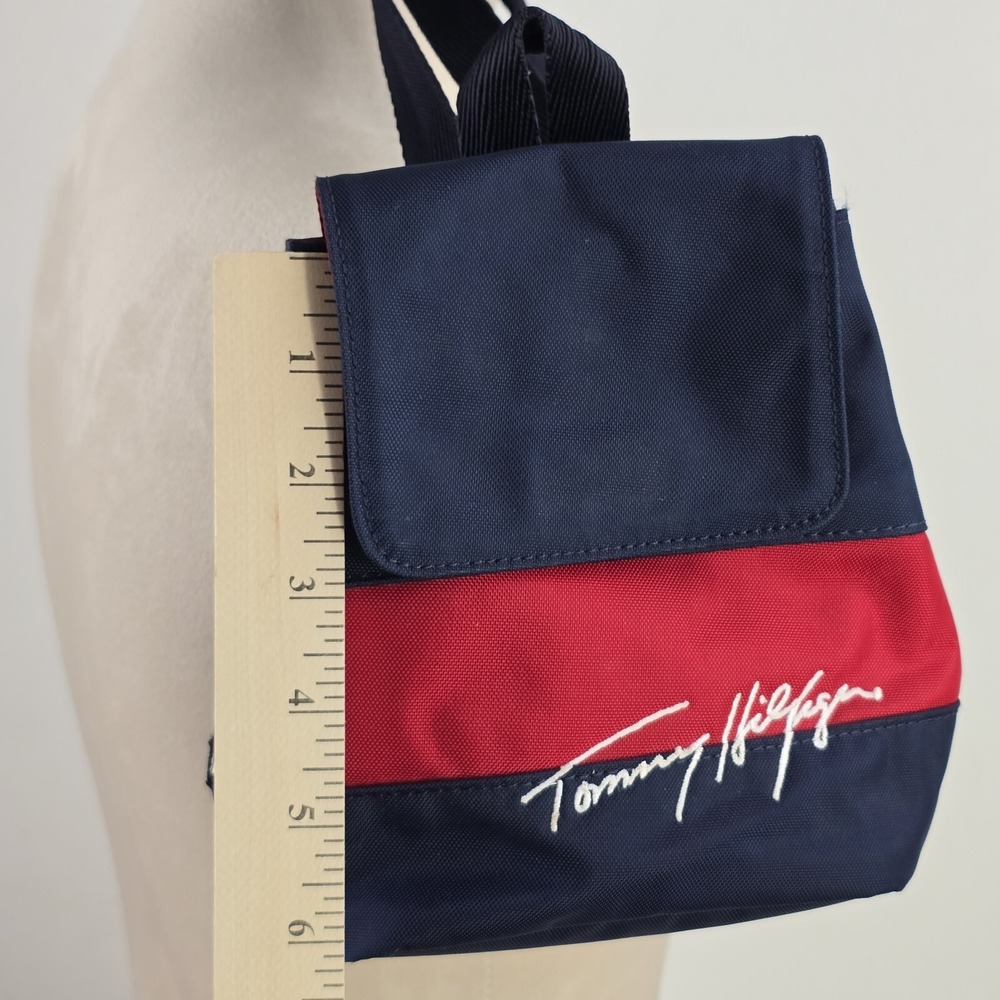 Tommy Hilfiger Mini Backpack Bag Y2K 1990s Spellout Vintage - Picture 12 of 13